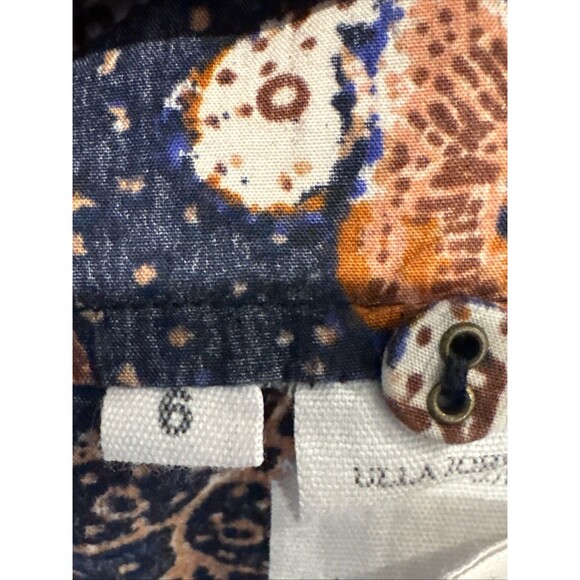Ulla Johnson Blouse Joni Size 6 Blouse Top Abstract Floral Cotton Puff Sleeve - Picture 13 of 14